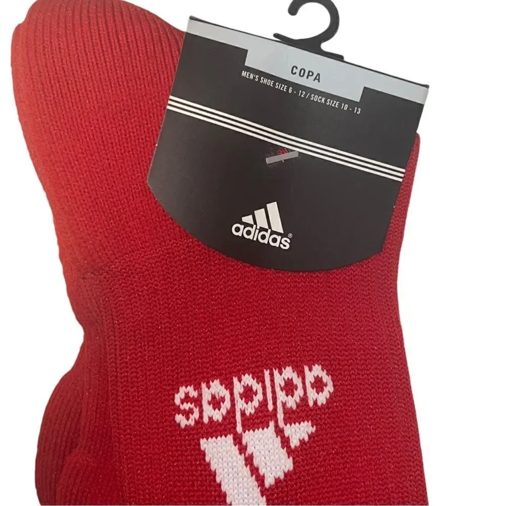 Adidas Red Men's 2002 Copa Zone Cushion Soccer Socks Shoe Sz 6-12 New